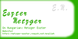 eszter metzger business card